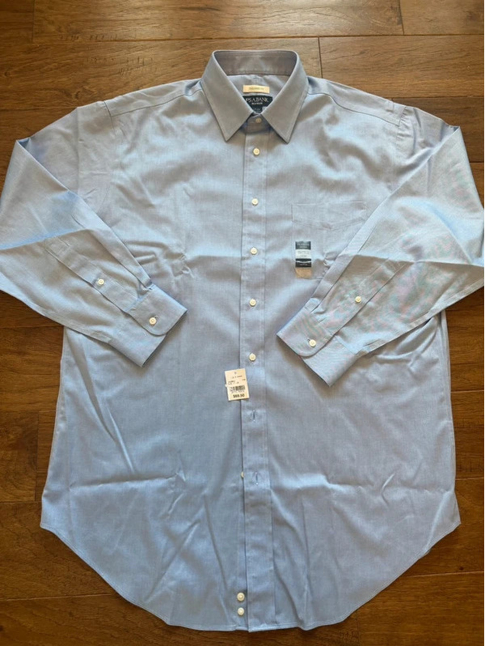 Jos. A. Bank Traveler Men’s Oxford Blue Dress Shirt Tailored Fit Button Down